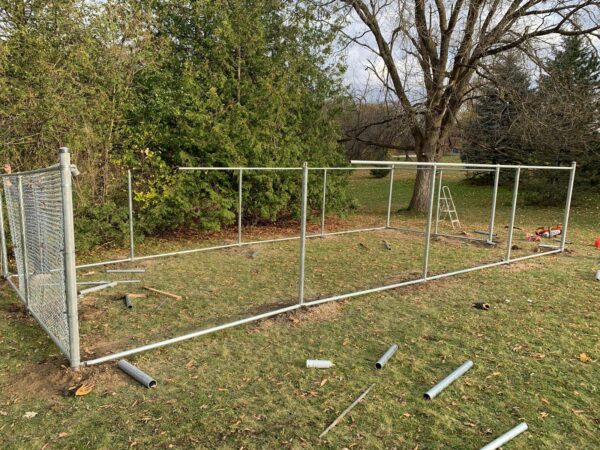 Fence and Gates Installation in progress